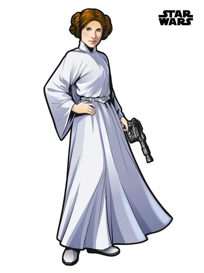 Sticker mural Star Wars XXL Princess Leia