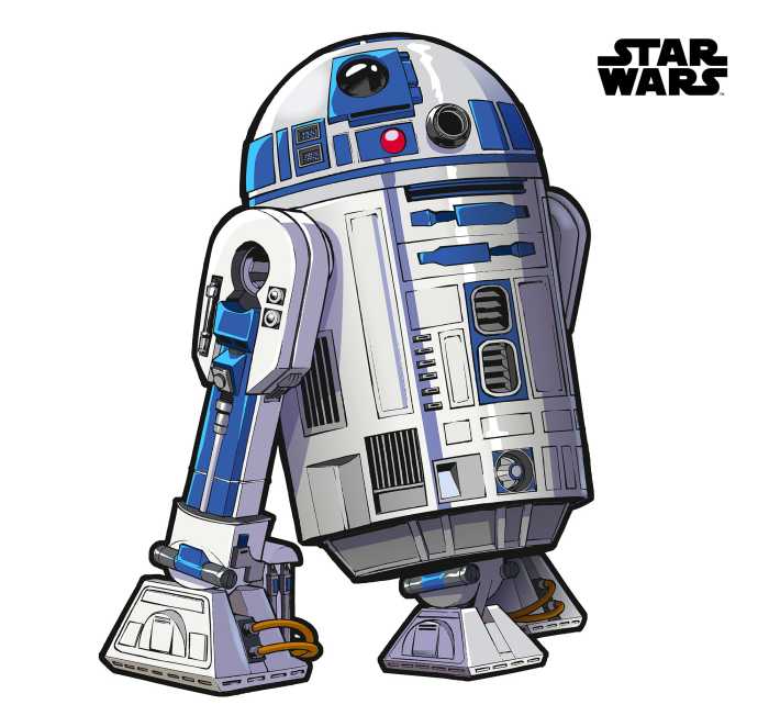 Sticker mural Star Wars XXL R2D2