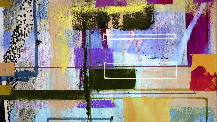 Photo murale intissé impression numérique Liquids Dripping yellow-blue
