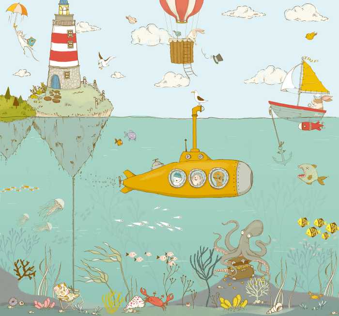 Photo murale intissé impression numérique Sealife