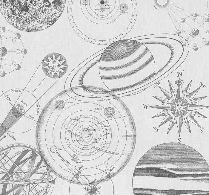 Photo murale intissé impression numérique Cosmos Sketch