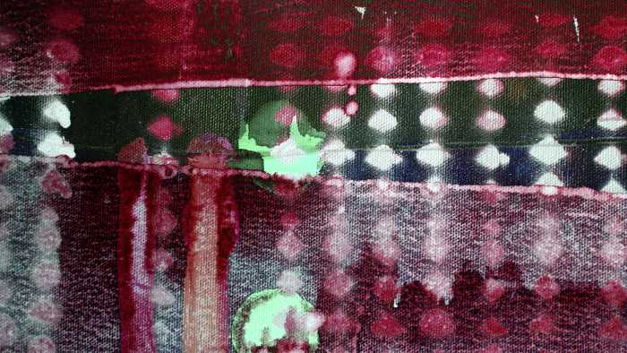 Photo murale intissé impression numérique Zigzag Spangling red-green