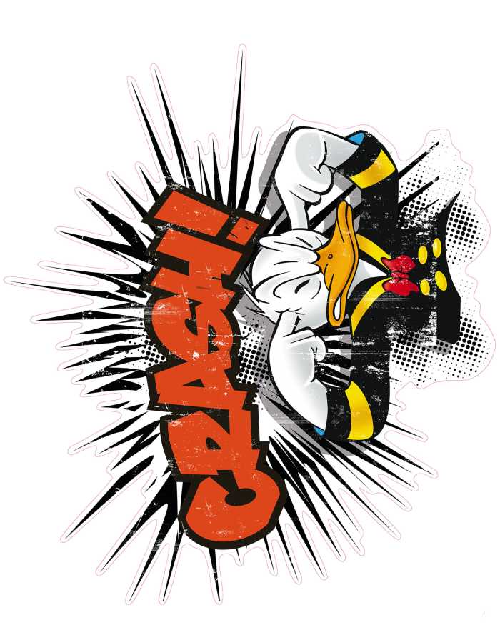 Sticker mural Donald crash XXL