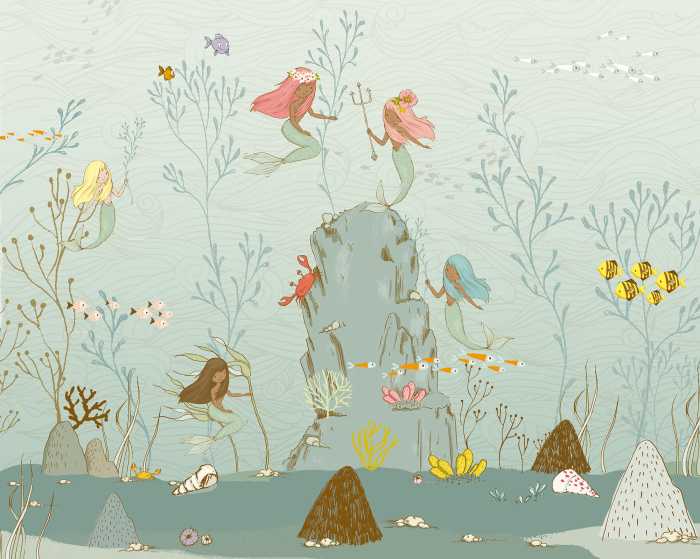 Photo murale intissé impression numérique Mermaids