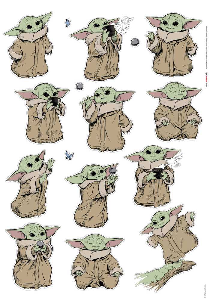 Sticker mural Star Wars The Mandalorian Grogu The Cutest