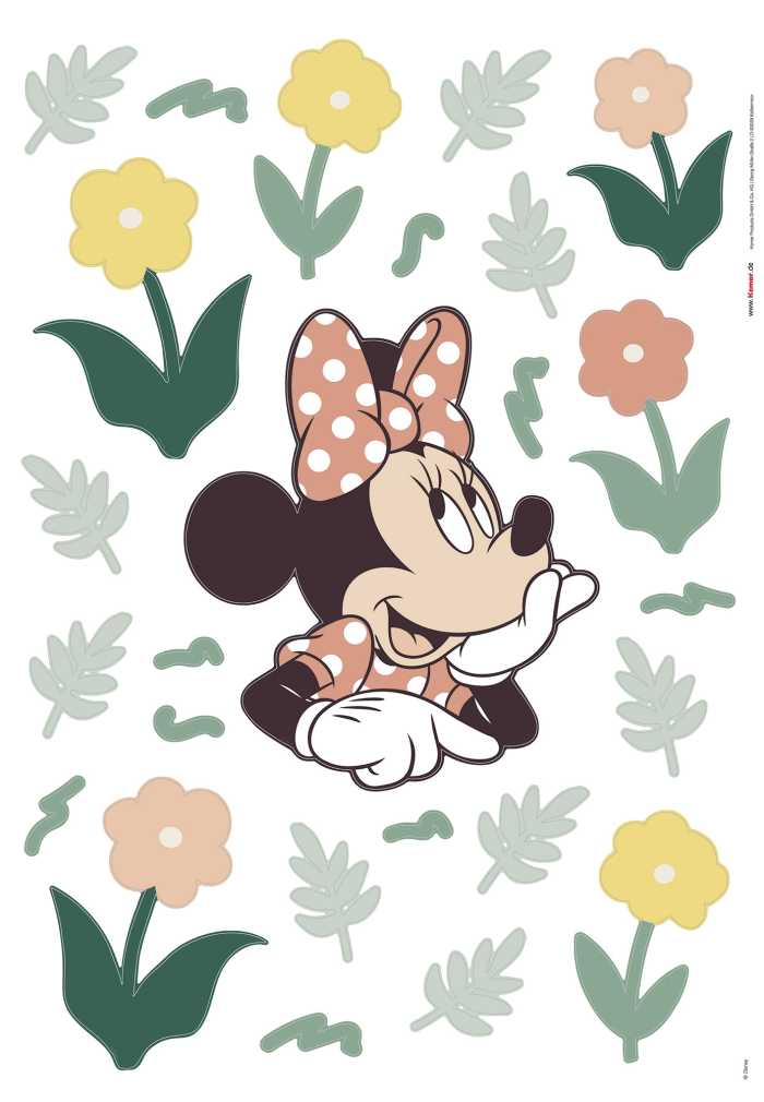 Sticker mural Disney Minnie Mouse Beauty in Bloom