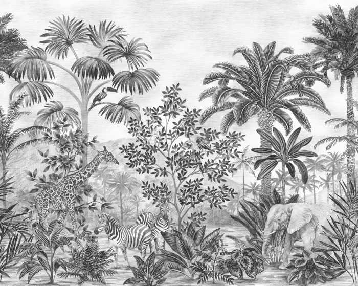 Photo murale intissé impression numérique Jungle Evolution