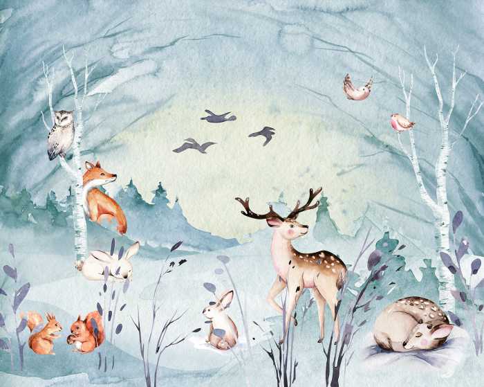 Photo murale intissé impression numérique Animal Sleepover
