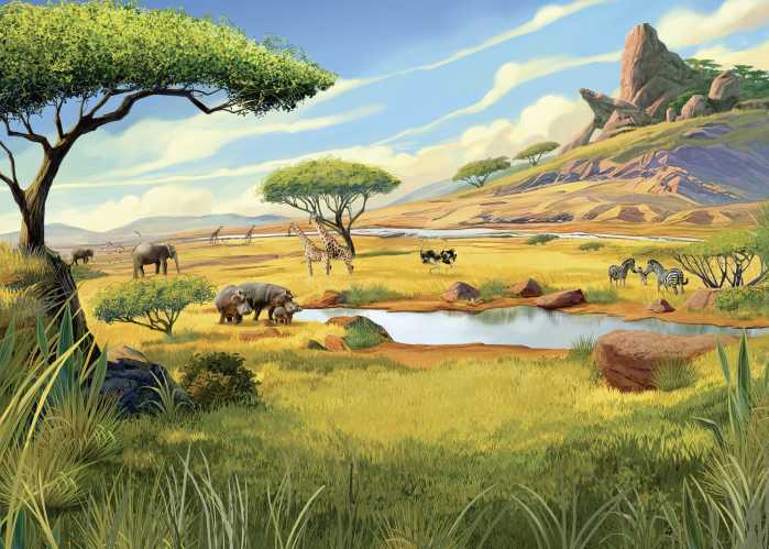 Photo murale intissé impression numérique Disney The Lion King Savanna