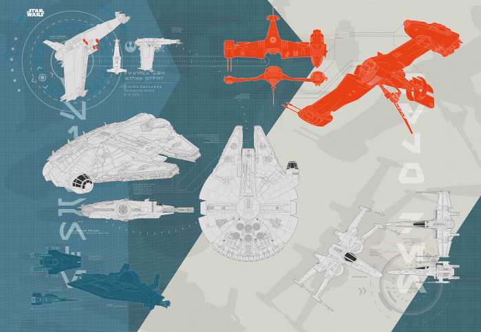 Photo murale STAR WARS Technical Plan
