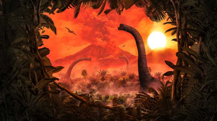Photo murale intissé impression numérique Brachiosaurus Panorama