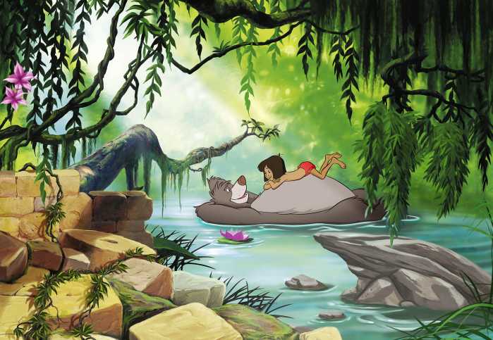 Photo murale Jungle book swimming with Baloo