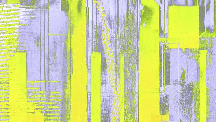 Photo murale intissé impression numérique Straight Upright yellow-bleu