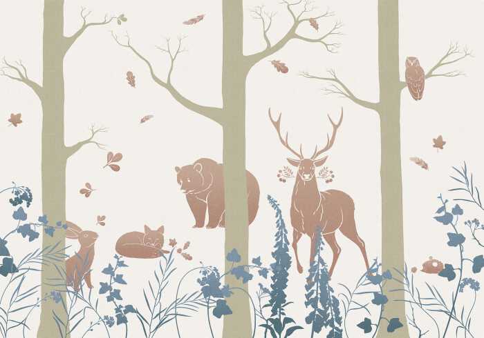 Photo murale intissé impression numérique Forest Animals