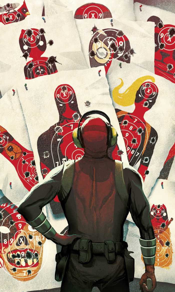 Photo murale intissé impression numérique Marvel Deadpool Target Shooting