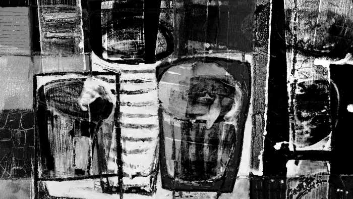 Photo murale intissé impression numérique Drinks Spilling grey-black