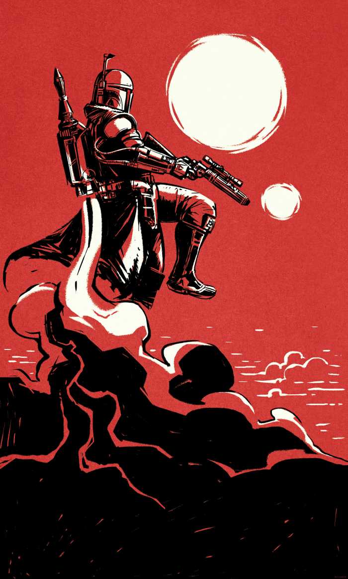 Photo murale intissé impression numérique Star Wars Boba Fett The Bounty Hunter