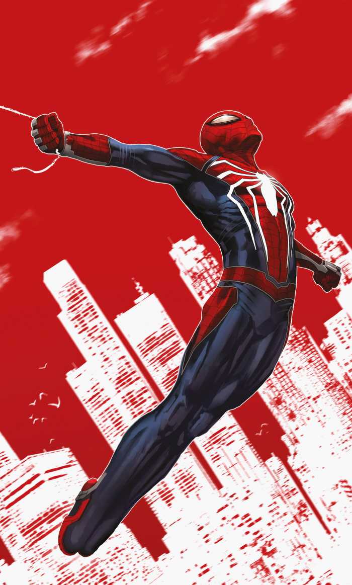 Photo murale intissé impression numérique Marvel Spider-Man Red Swing