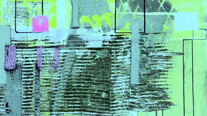 Photo murale intissé impression numérique Rhombus Hiding mint-green