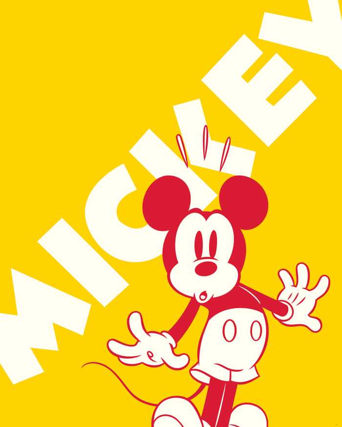 Photo murale intissé impression numérique Mickey Contrast