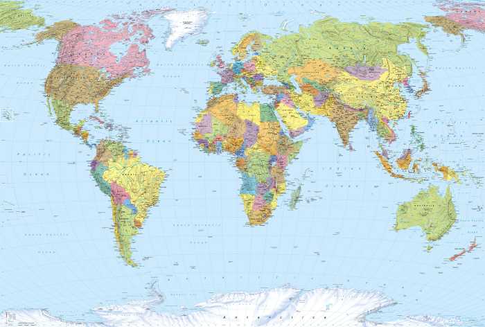 Photo murale intissé World Map