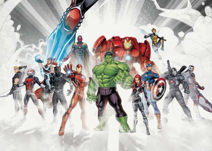 Photo murale intissé impression numérique Avengers Unite