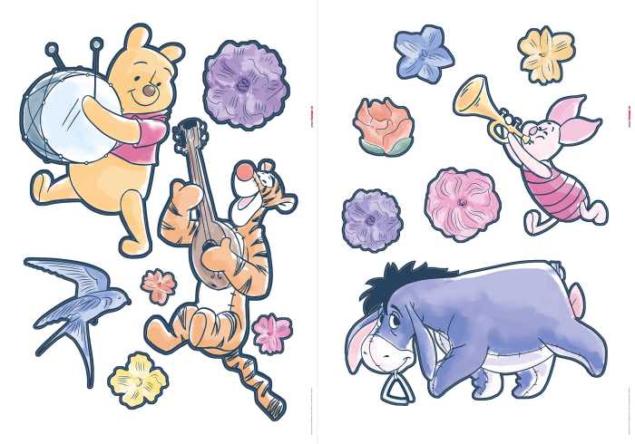 Sticker mural Winnie the Pooh Rock-a-bye