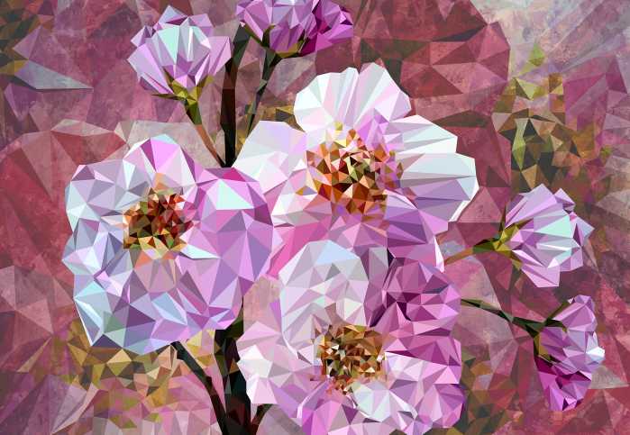 Photo murale intissé Blooming Gems
