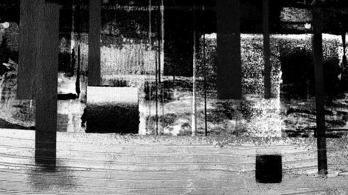 Photo murale intissé impression numérique Horizon Blazing black