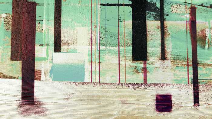 Photo murale intissé impression numérique Horizon Blazing mint-beige