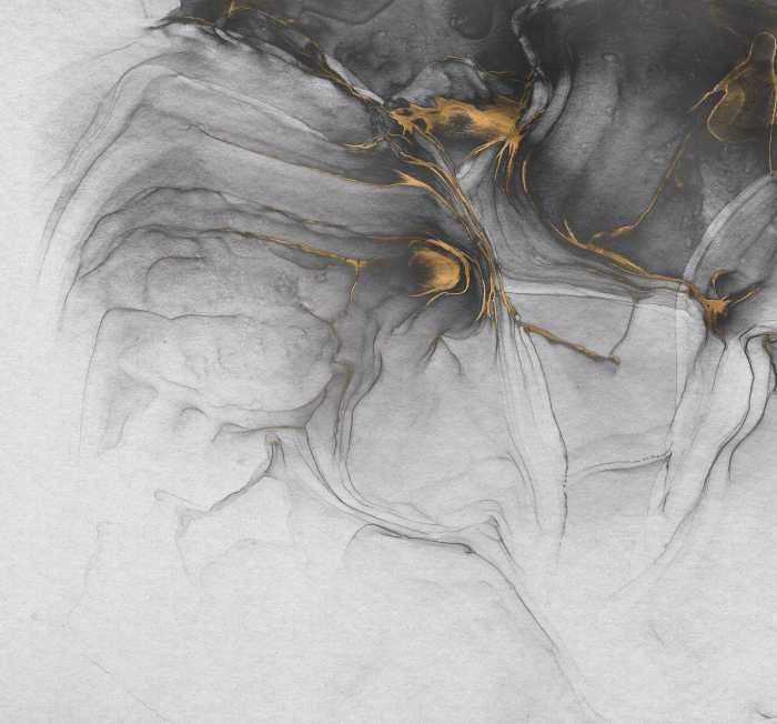 Photo murale intissé impression numérique Ink Gold Flow