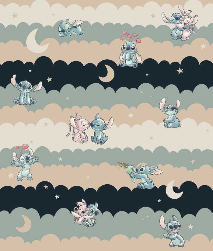 Papier peint Disney Lilo and Stitch Cozy Clouds
