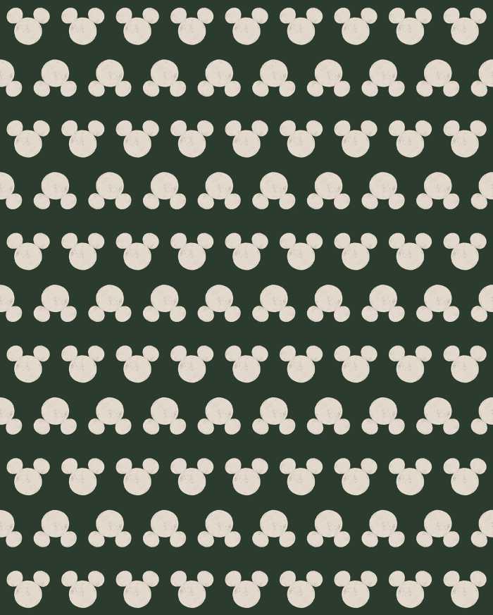 Photo murale intissé impression numérique Disney Mickey Mouse Green Heads