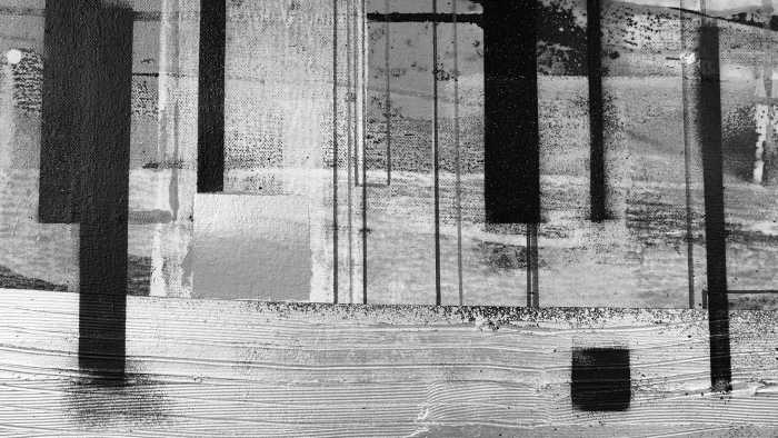 Photo murale intissé impression numérique Horizon Blazing grey