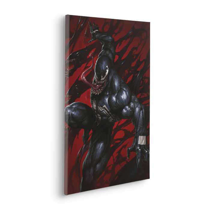 Vlies Bild auf Keilrahmen/ Echtholzrahmen Marvel Venom Symbiont Red