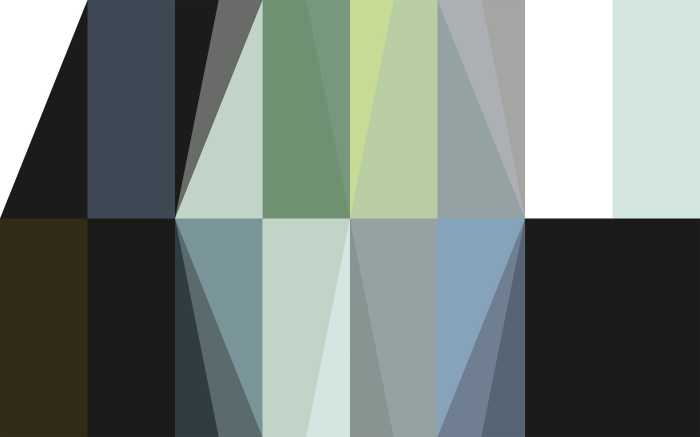 Photo murale intissé impression numérique Gem Stone Rhombus black-green-bleu