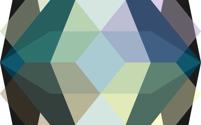 Photo murale intissé impression numérique Gem Stone Diamond green-bleu-umbra