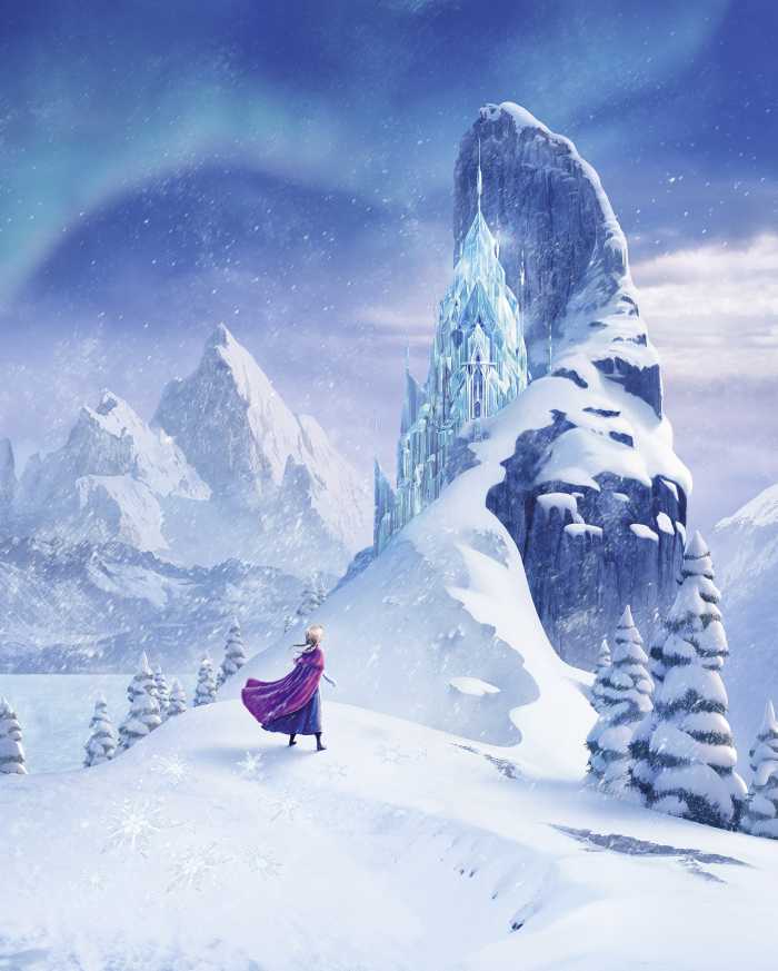 Photo murale intissé impression numérique Disney Frozen Ice Castle
