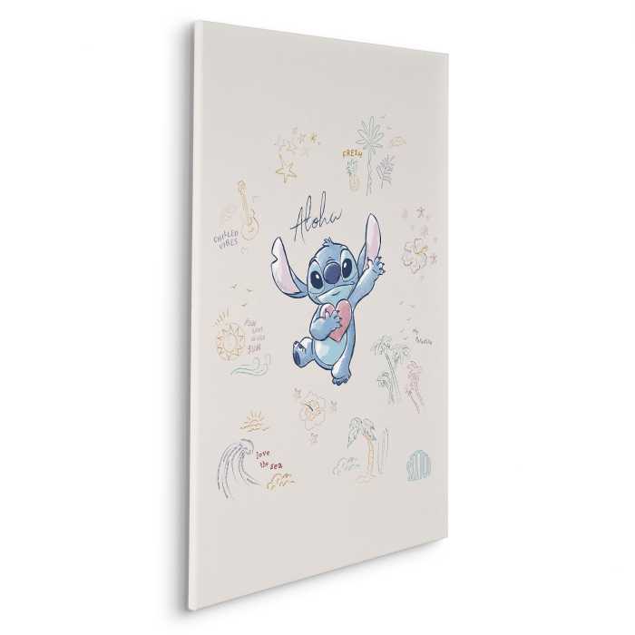 Toile Imprimé Disney Lilo and Stitch In the Sun