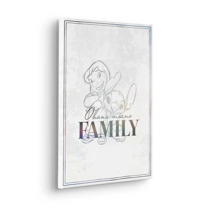 Tableau intissé Disney Lilo & Stitch - Family Goals