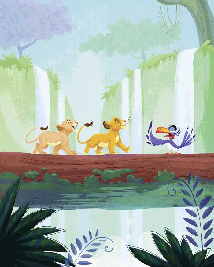 Photo murale intissé impression numérique Disney The Lion King Classic Waterfall