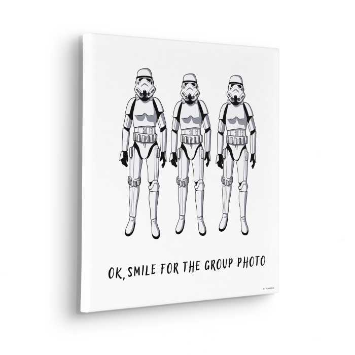Vlies Bild auf Keilrahmen/ Echtholzrahmen Star Wars Stormtrooper Group Photo