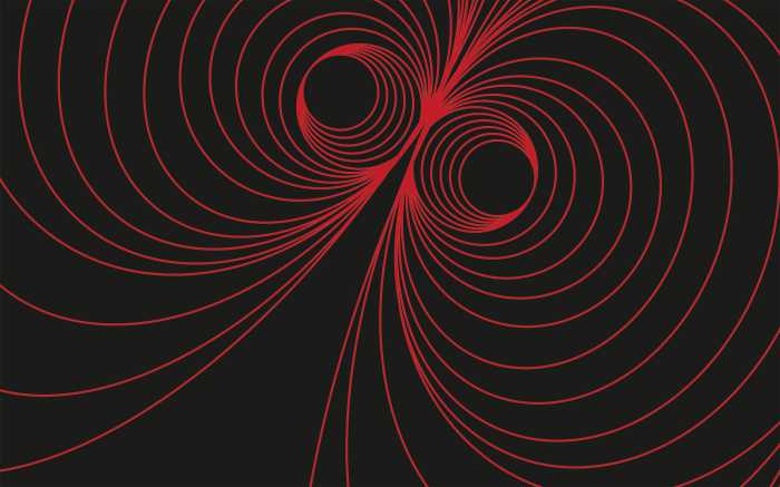 Photo murale intissé impression numérique Infinite Glimpse Duo black-red