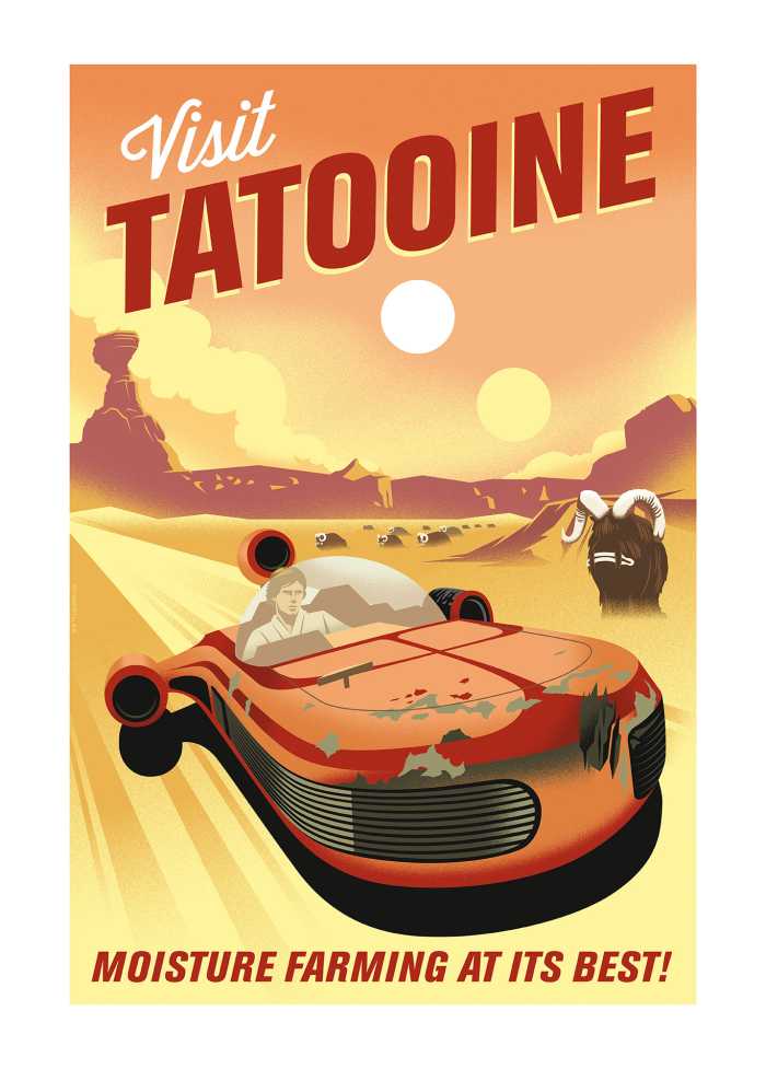 Poster d'art Star Wars - Visit Tatooine!