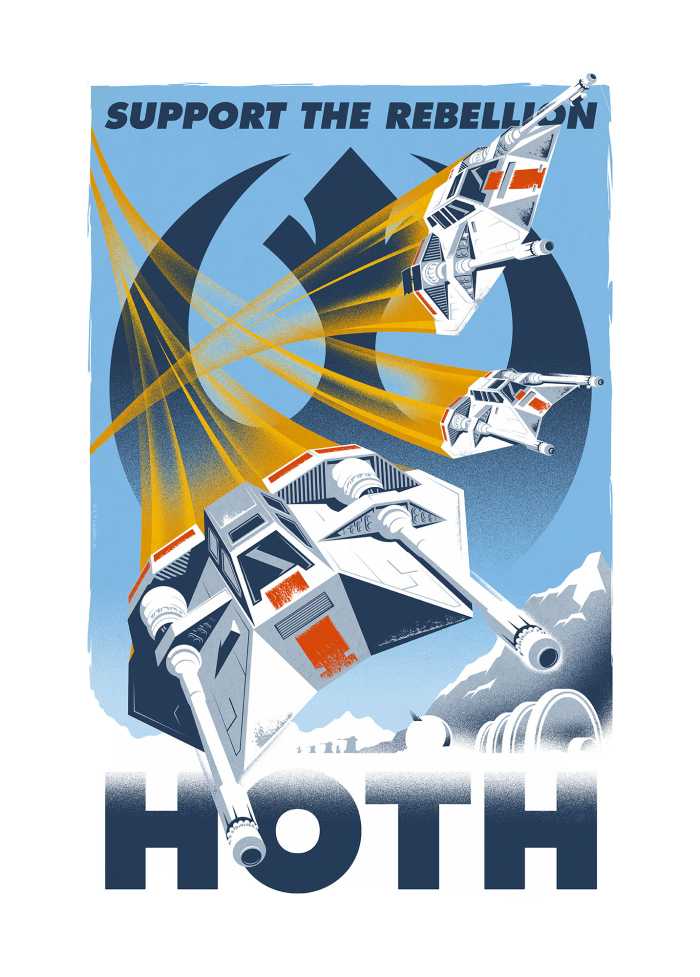 Poster d'art Star Wars - Hoth Temporary Headquarter