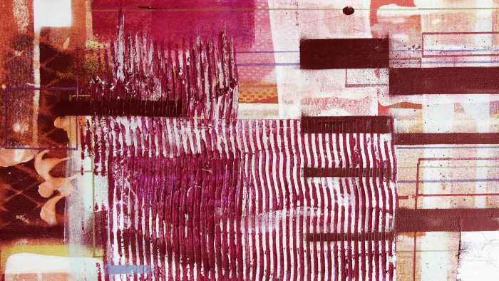 Photo murale intissé impression numérique Fringe Upswept red
