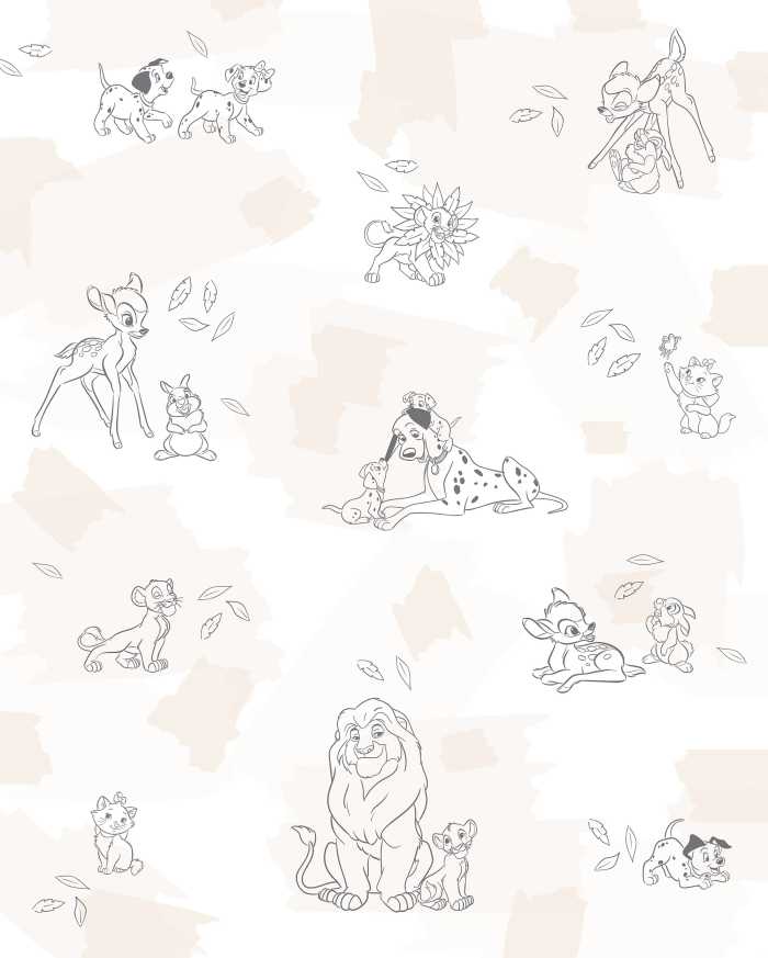 Photo murale intissé impression numérique Disney Animals