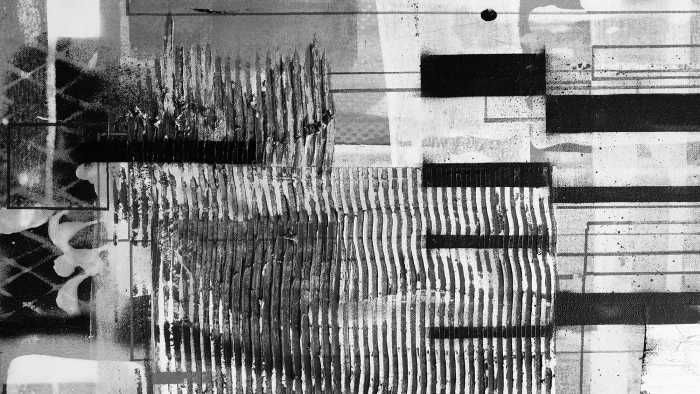 Photo murale intissé impression numérique Fringe Upswept grey