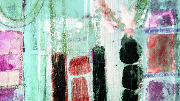 Photo murale intissé impression numérique Stems Blooming mint-red