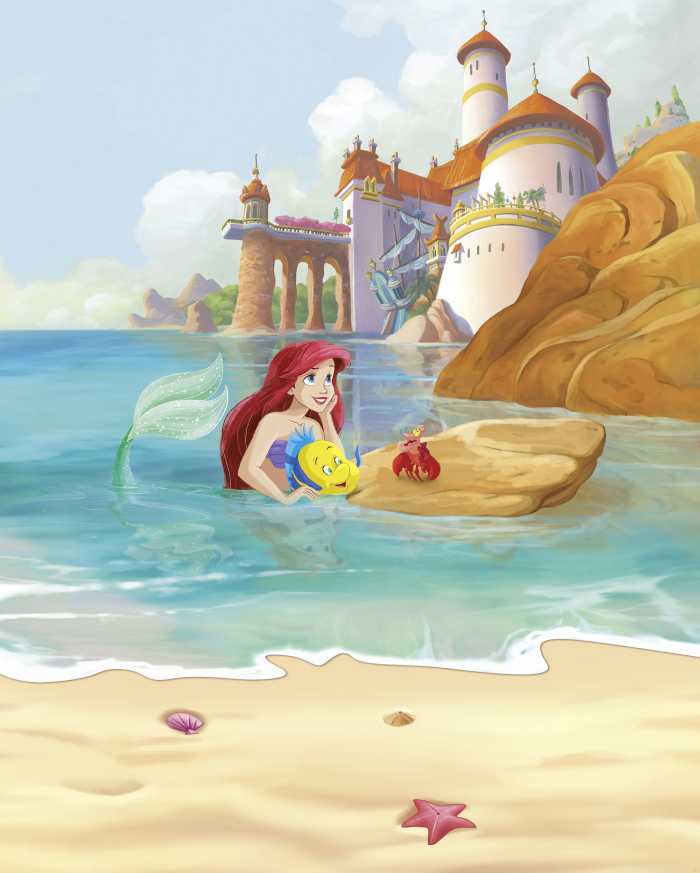 Photo murale intissé impression numérique Disney Ariel Daydream